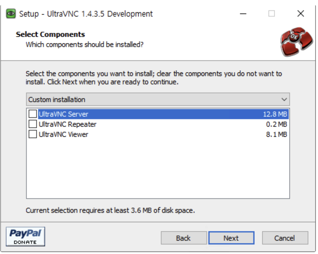 VNC Viewer 연결 화면